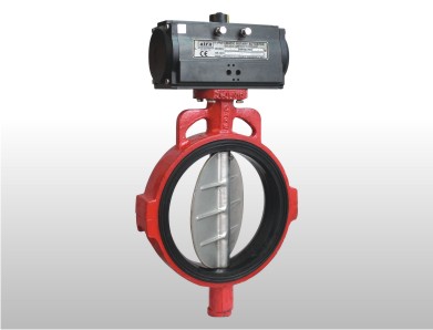 pneumatic muffler butterfly valve