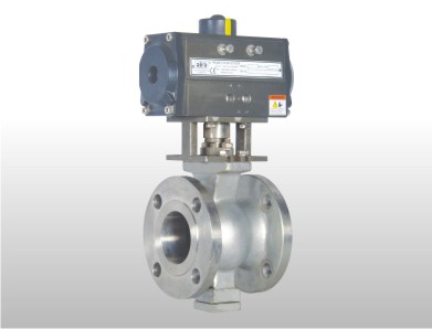 pneumatic v knotch ball valve